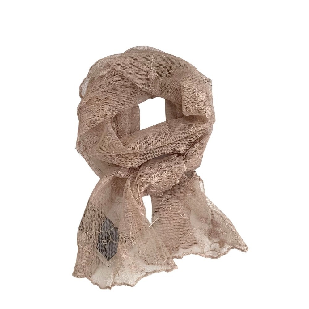 Outdoor Furniture Decor - Fashion Long Lace Scarf Breathable Flower