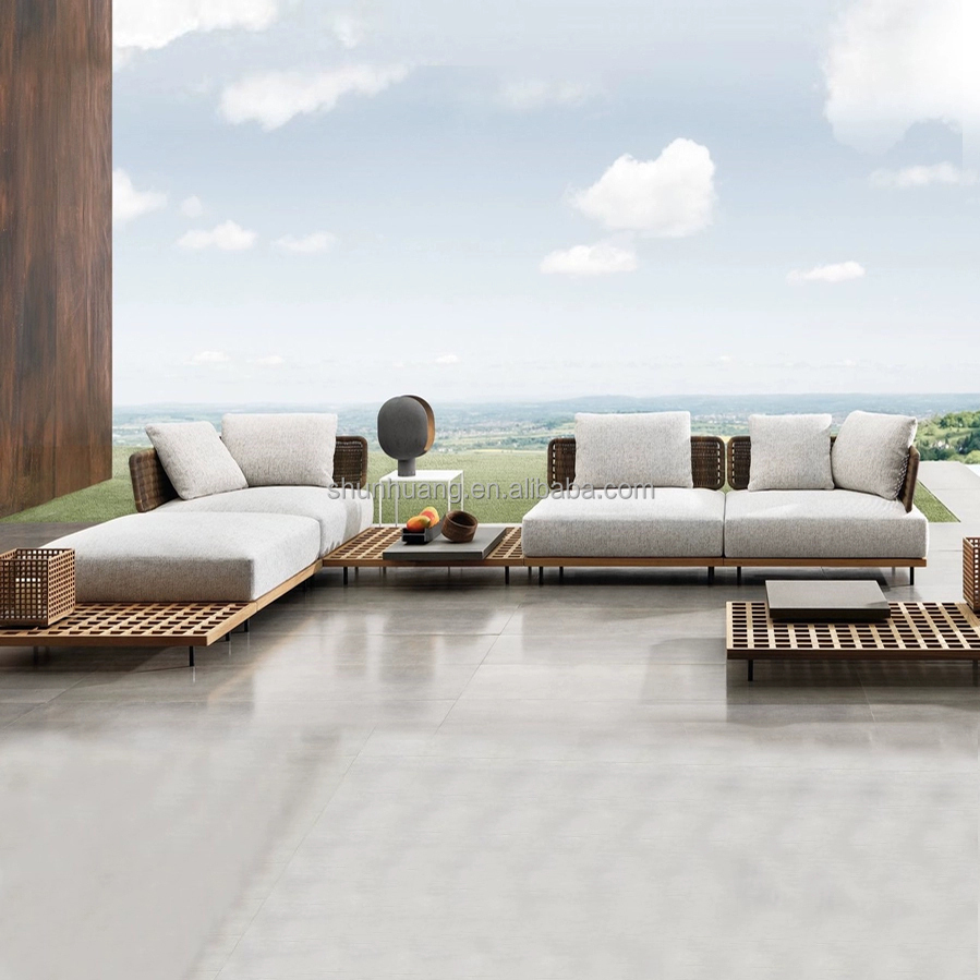 Outdoor Furniture Teak - Modern Garden Sofa Set Outdoor Furniture