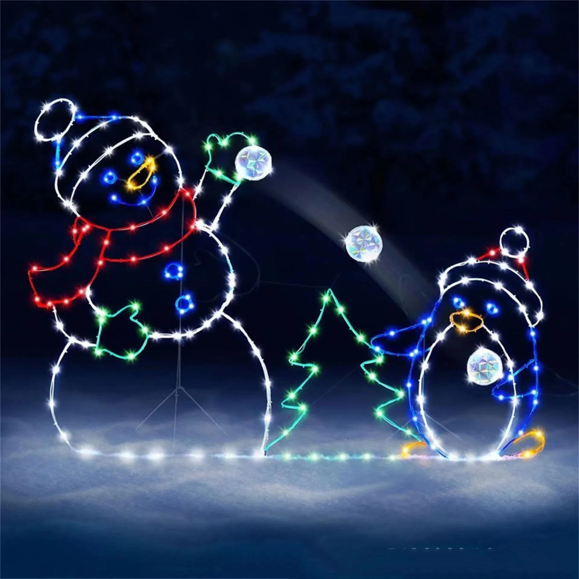 Animated Snowball Light LED Gl - đánh giá và giá Outdoor Furniture Decor