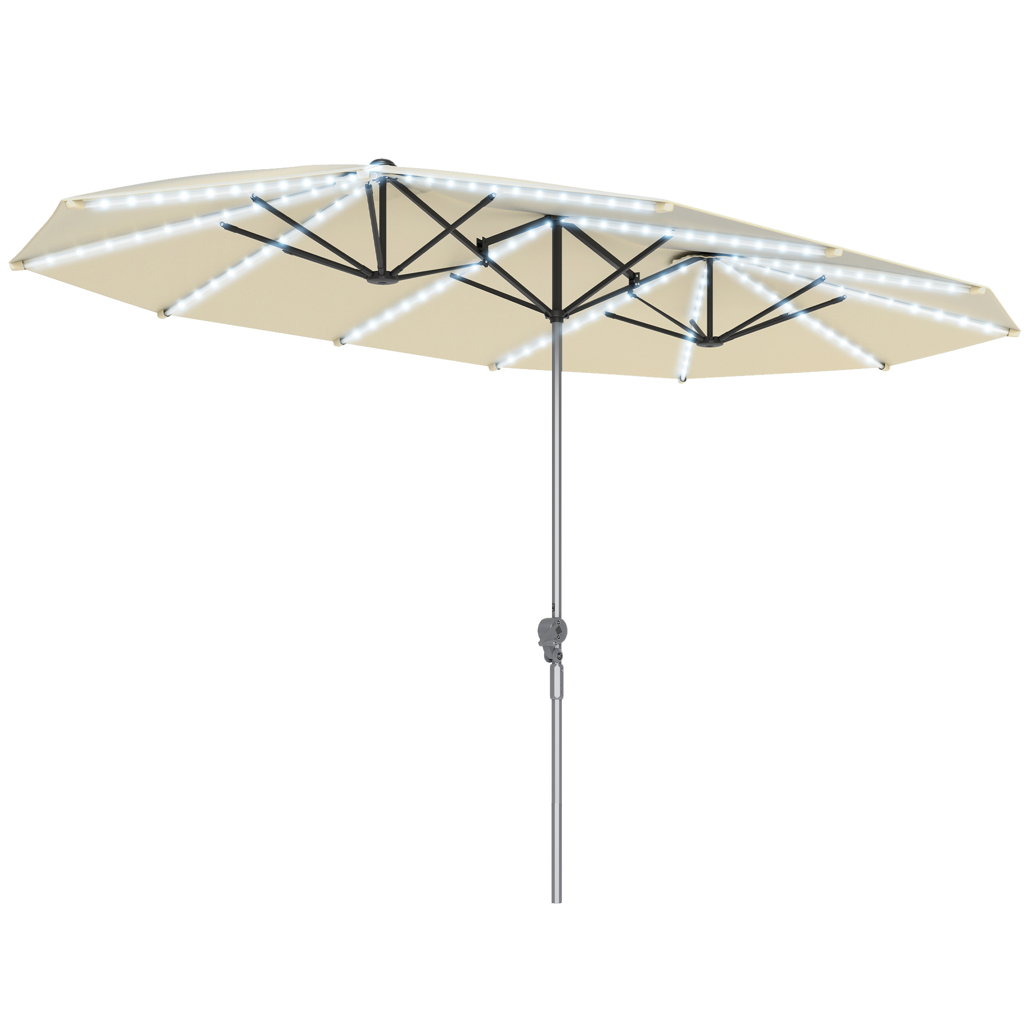 15ft Patio Umbrella Solar Ligh - đánh giá và giá Outdoor Furniture Teak