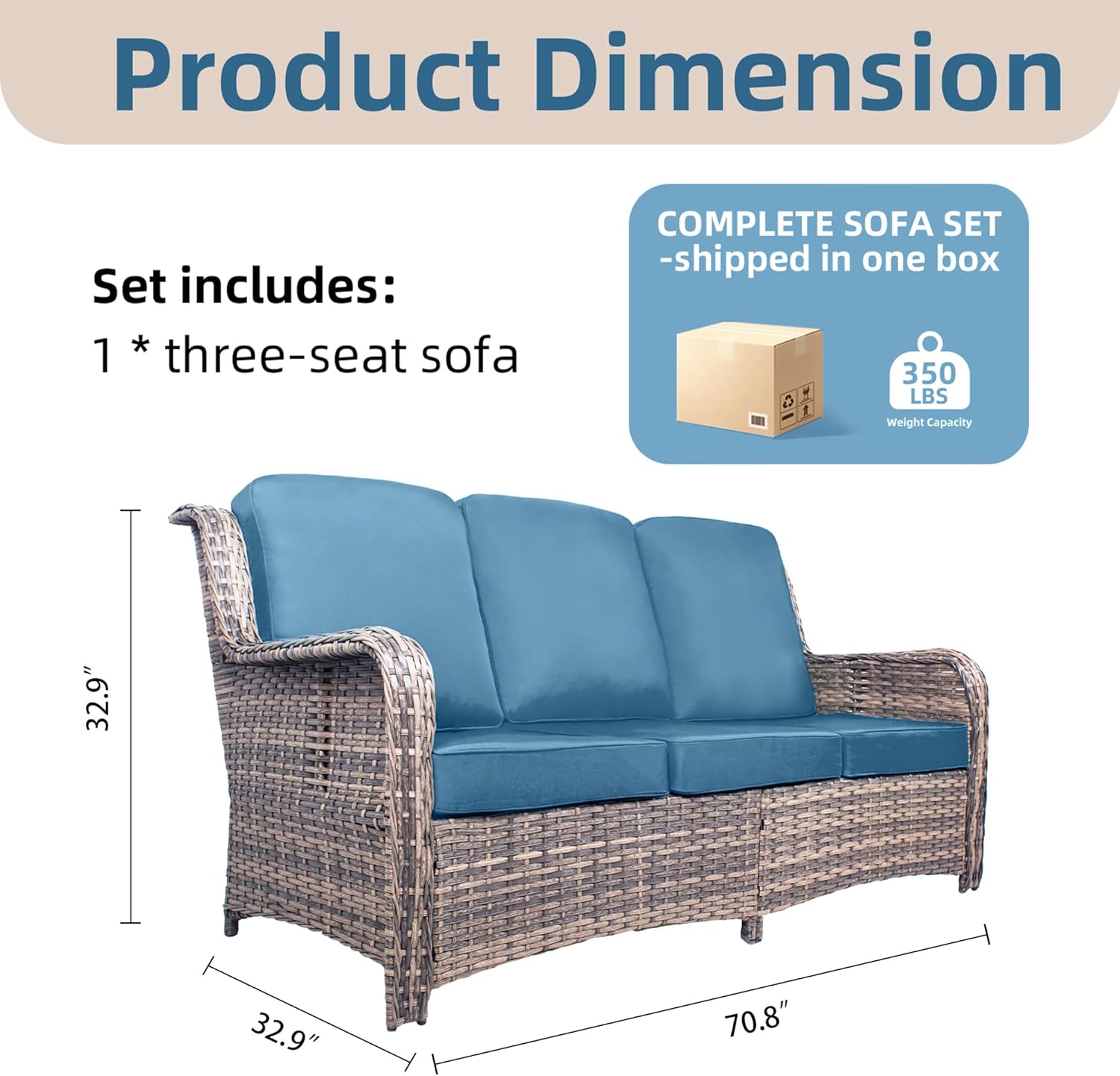 Three-Seater Outdoor Sofa Wick - đánh giá và giá Outdoor Furniture Material