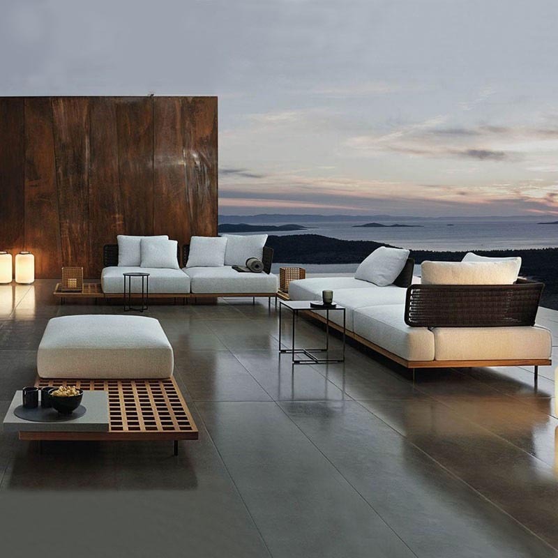 qw-Outdoor Sofa Patio Villa Te - đánh giá và giá Outdoor Furniture Teak