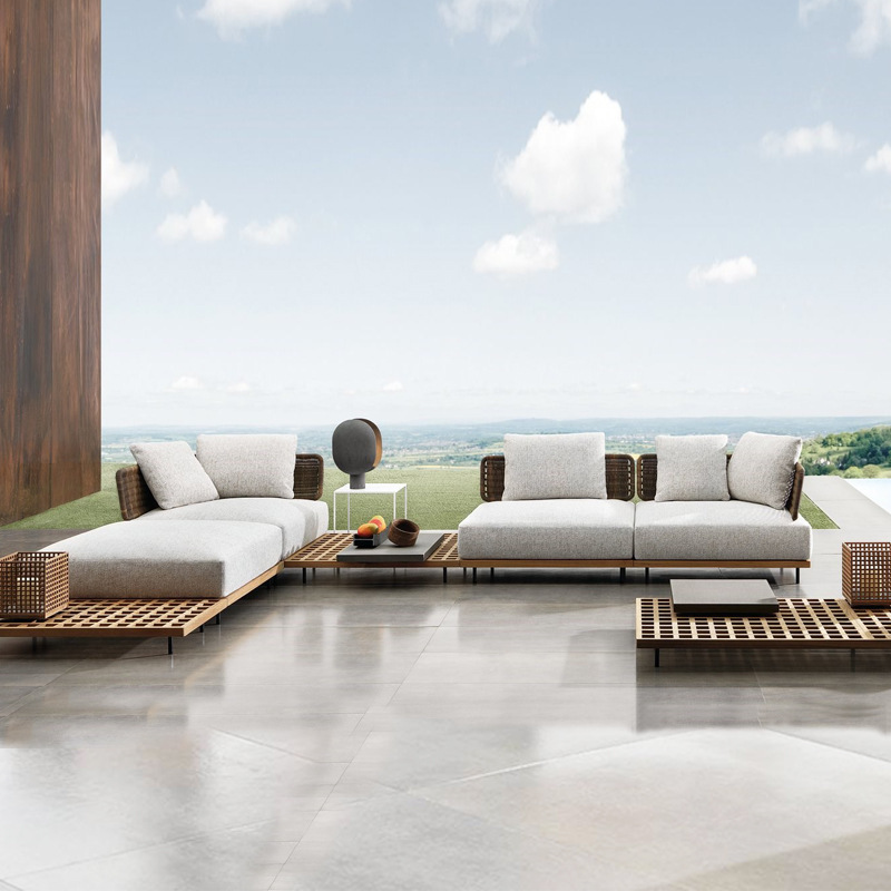 qw-Outdoor Sofa Patio Villa Te - đánh giá và giá Outdoor Furniture Teak