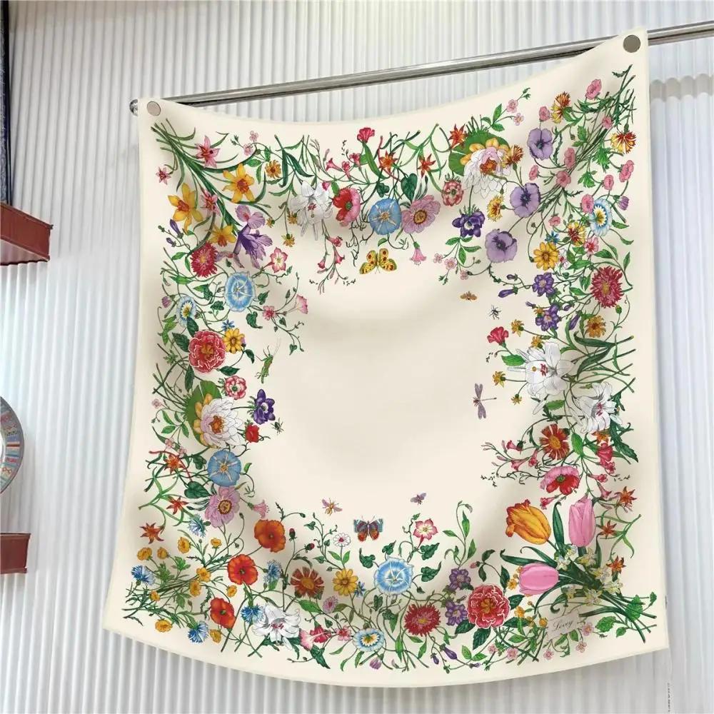 New 90cm Scarf Flower Printing - đánh giá và giá Outdoor Furniture Decor