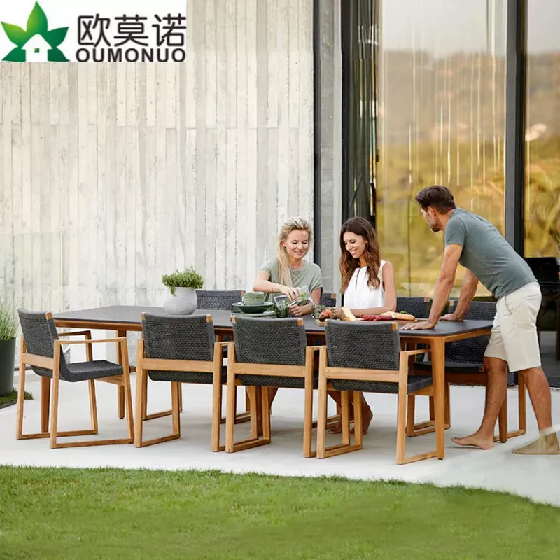 Outdoor Rattan Teak Dining Set - đánh giá và giá Outdoor Furniture Teak