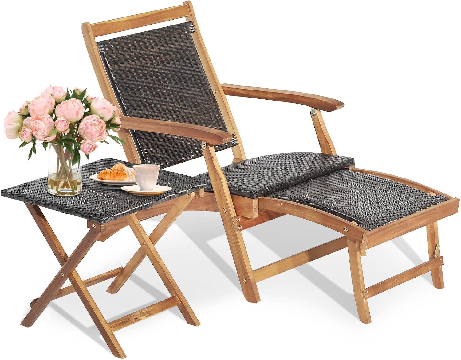 Foldable Outdoor Patio Lounge  - đánh giá và giá Outdoor Furniture Recliner Set