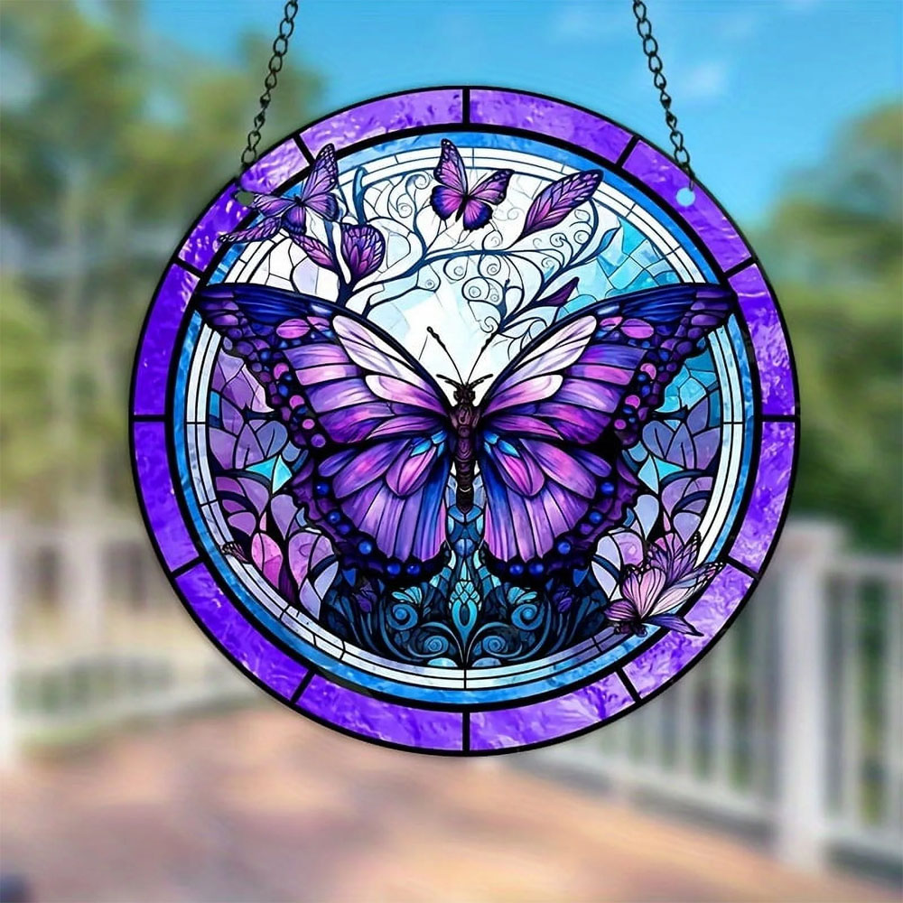 Butterfly Stained  Window Hang - đánh giá và giá Outdoor Furniture Material