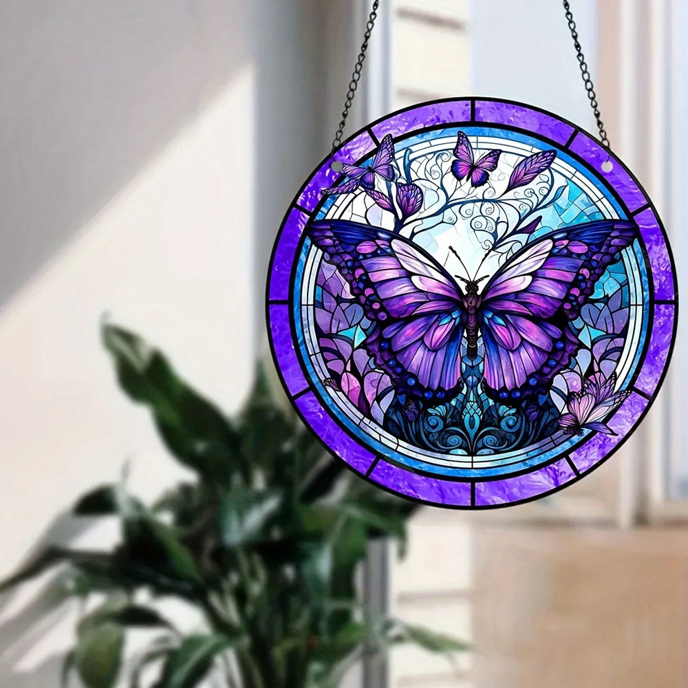 Butterfly Stained  Window Hang - đánh giá và giá Outdoor Furniture Material