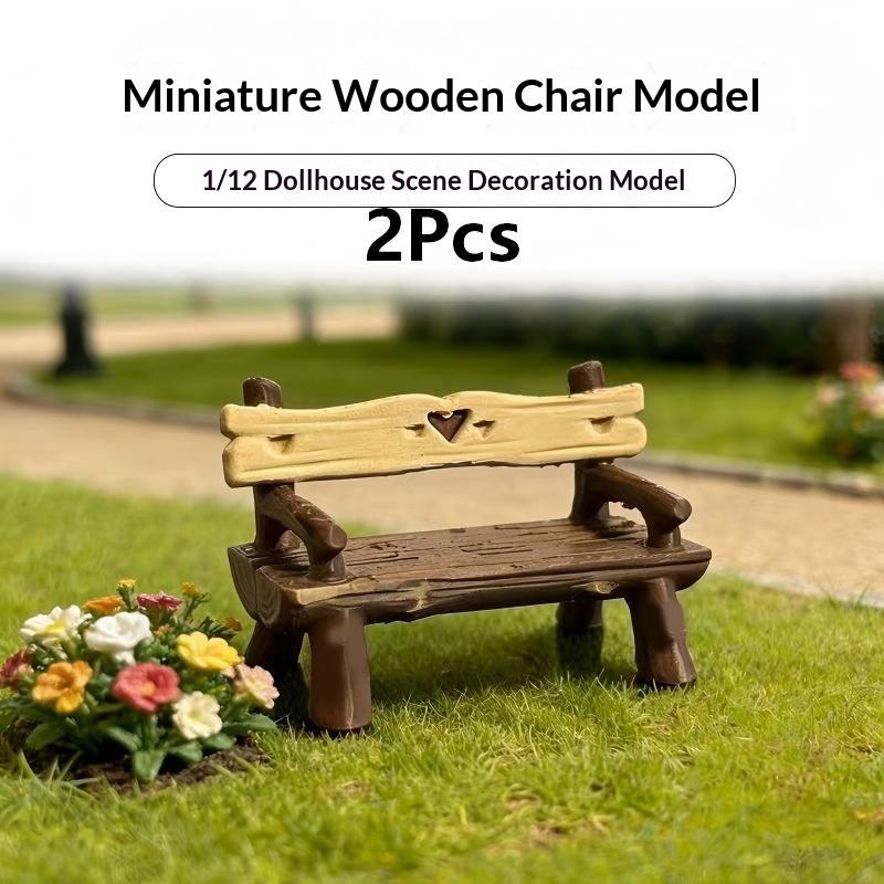 2Pcs 1/12 Miniature Bench Doll - đánh giá và giá Outdoor Furniture Material