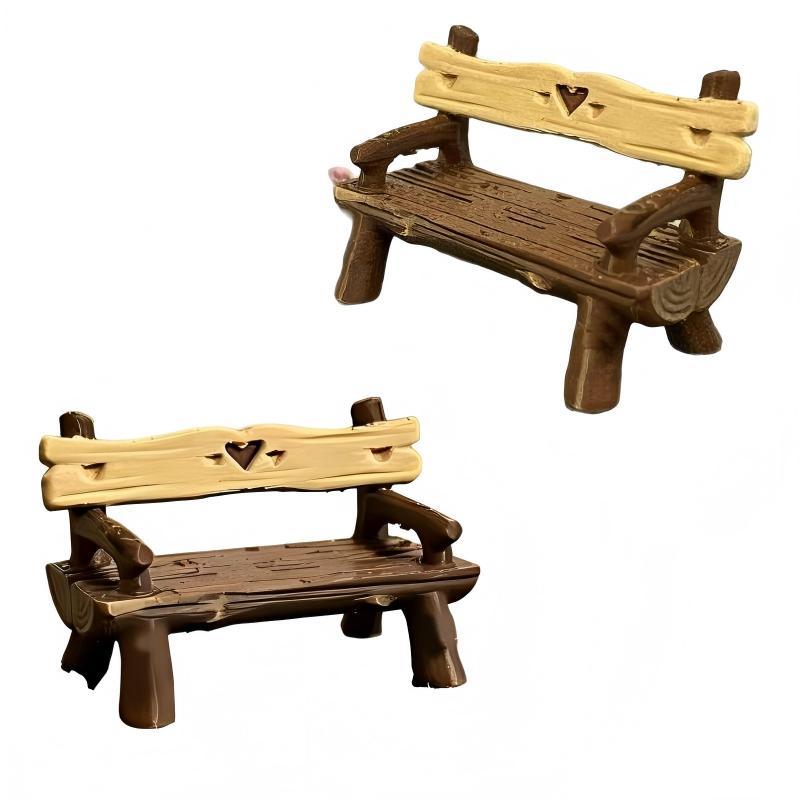 2Pcs 1/12 Miniature Bench Doll - đánh giá và giá Outdoor Furniture Material