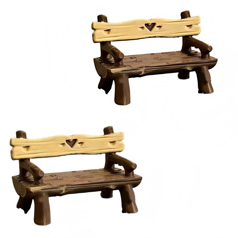 2Pcs 1/12 Miniature Bench Doll - đánh giá và giá Outdoor Furniture Material